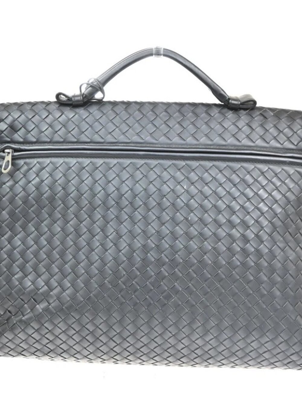 BOTTEGA VENETA Logo Intrecciato Briefcase Hand Bag Leather BK Italy SHW 79TA708 - Picture 3 of 14